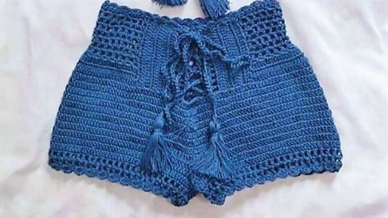 هوت شورت كروشيه طريقة عمل هوت شورت كروشيه | Crochet hot shorts How to make a crochet hot short
