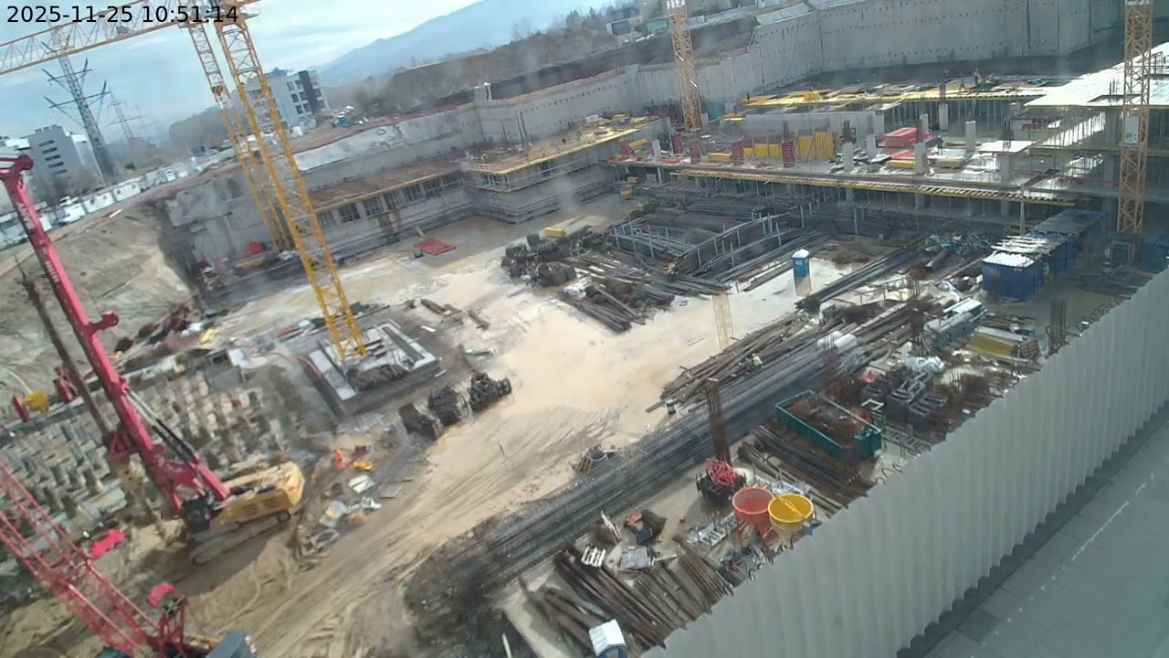 [Строежът в цялата му красота] Garitage Park Office Tower 2025.11.25 construction timelapse (cam3)