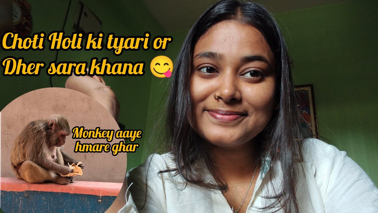 Choti Holi ki tyari or dher sara khana 😋 || #vlog 