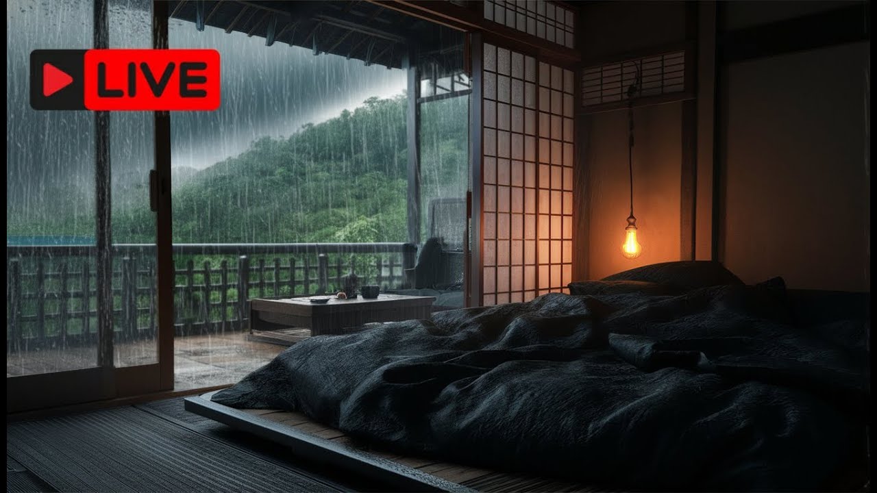 🌧 Rainy Night Cabin × Cozy Bed = Deep Sleep