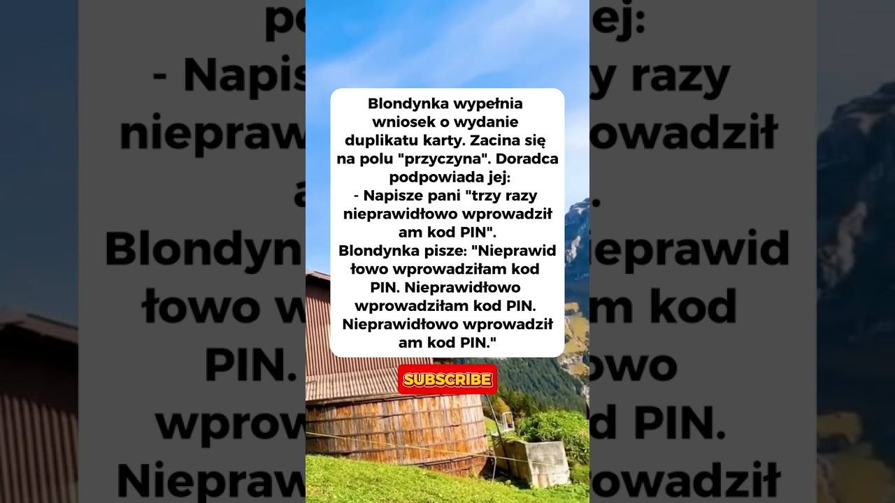 Trzy razy PIN  #dowcipy #komedia #funny