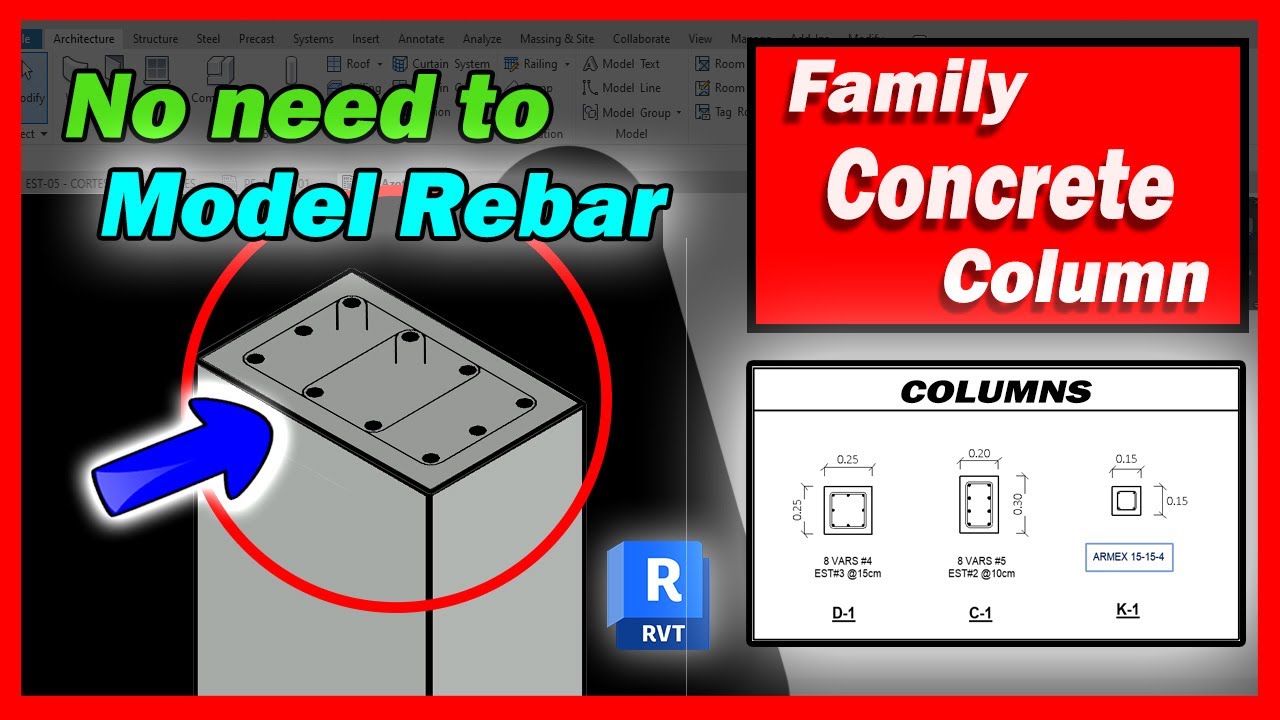 The easiest way to add rebars to concrete columns in Revit