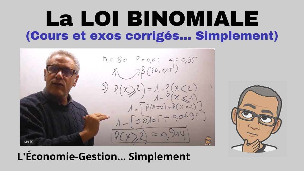 Apprendre la LOI BINOMIALE (TD-corrigé)... Simplement.