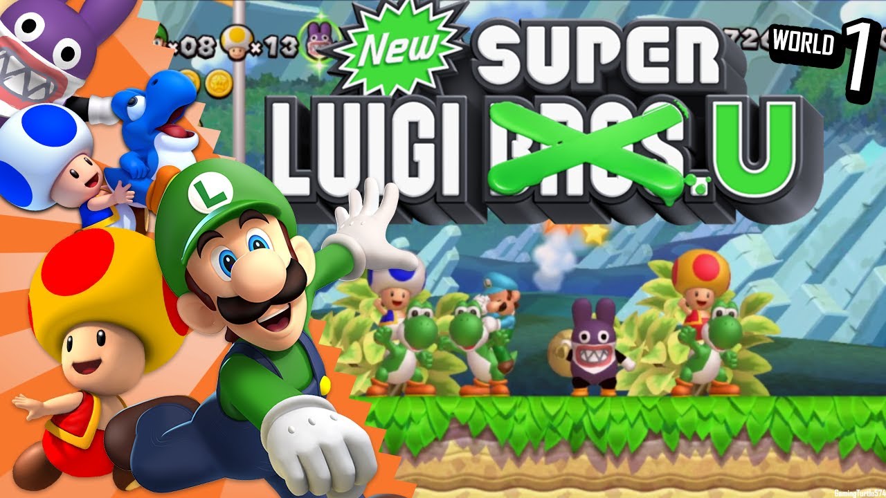 New Super Luigi U: 100% Walkthrough World 1: 4 Players