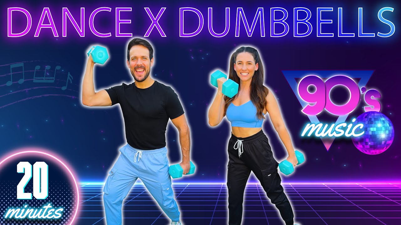 90s Dance x Dumbbells Workout [Dance Cardio + Full Body Toning]