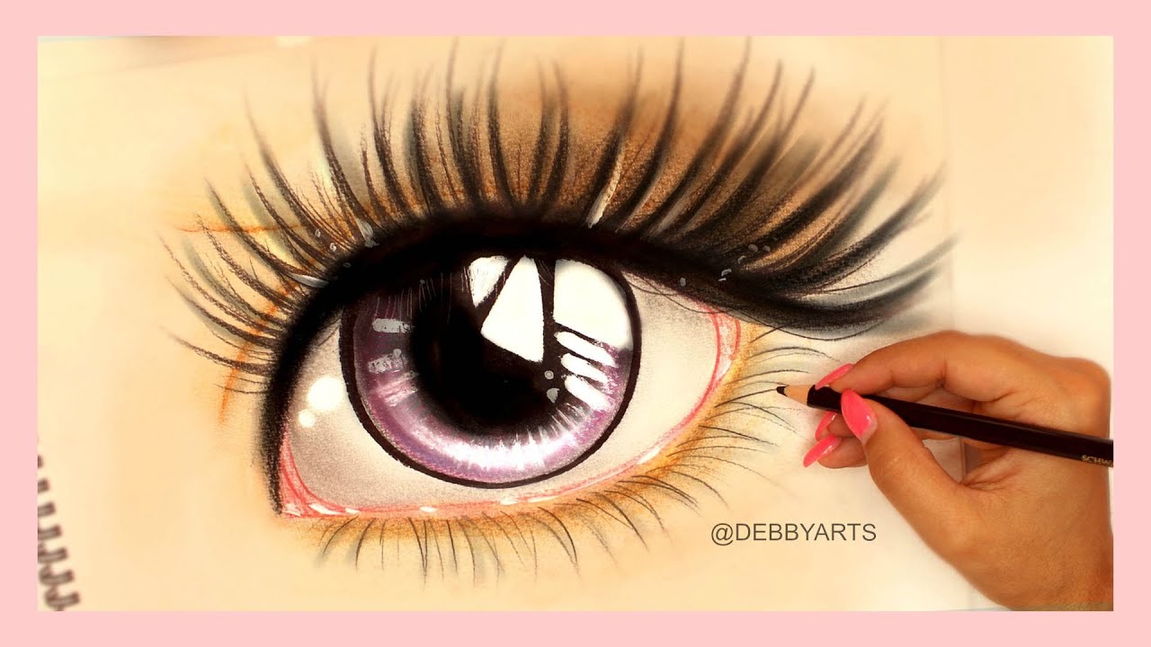 Realistic Anime Eye - Speed Drawing | DebbyArts