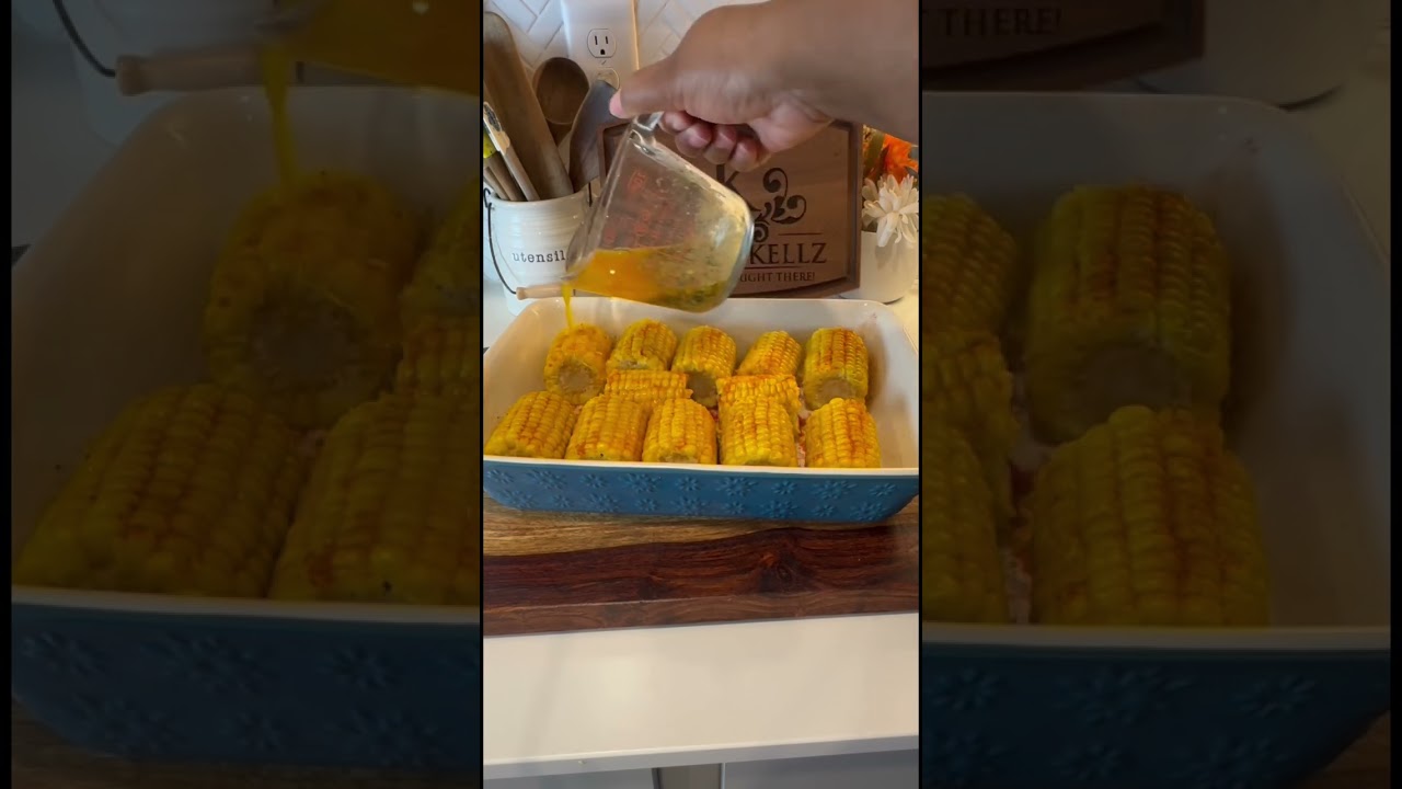 Кукуруза в початках с травами и чесноком