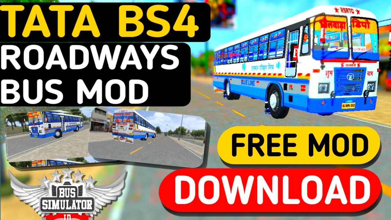 😍🔥💯 ROADWAYS BUS MOD | Haryana Roadways TATA Bs4 Bus Mod 