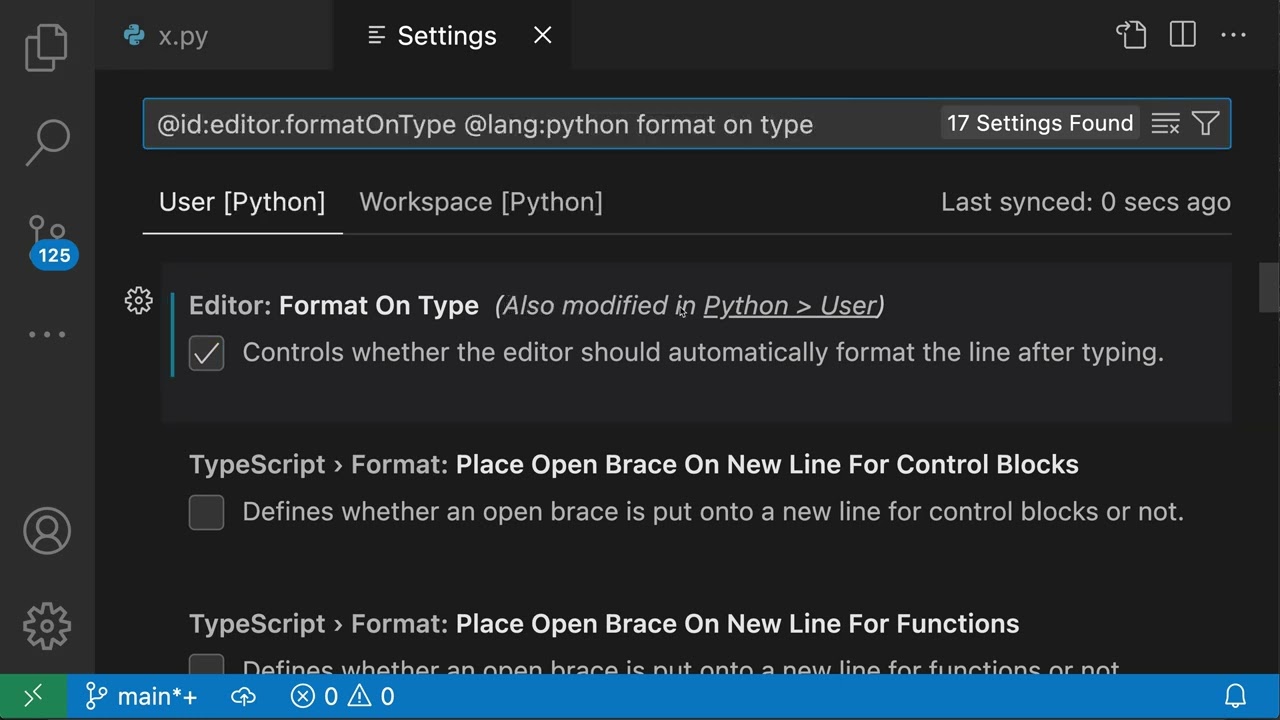 Советы по VS Code &mdash; Автоматические отступы для Python