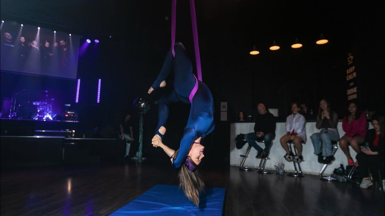My first Aerial hammock act | 5 months of pregnancy | Моё первое выступление на гамаке 