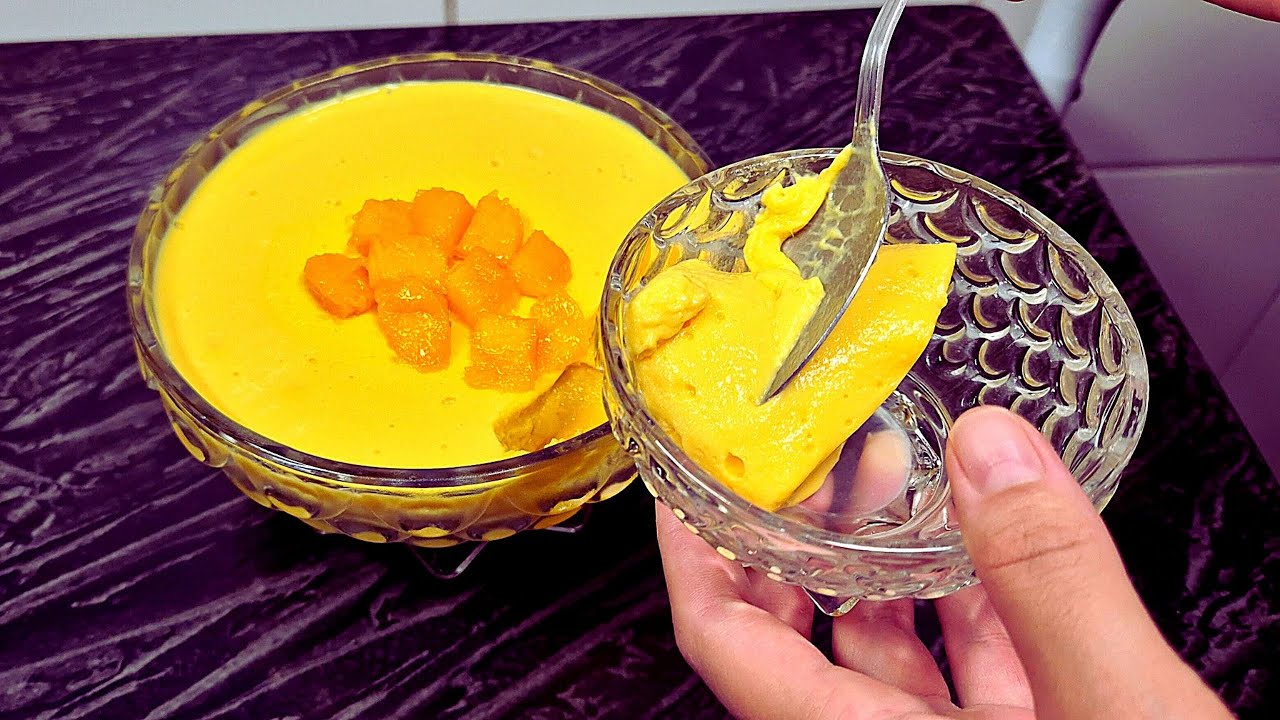 COMO FAZER MOUSSE DE MANGA 😍 | MOUSSE CREMOSO QUE DERRETE NA BOCA
