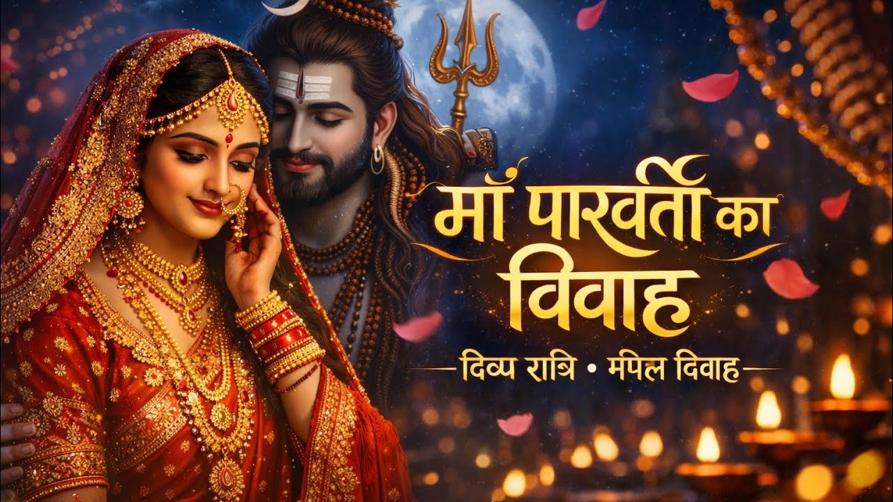 माँ पार्वती का दिव्य विवाह 🌙 | Shiv Parvati Vivah Night Wedding | Bhakti Music Video2026 Shiv bhajan