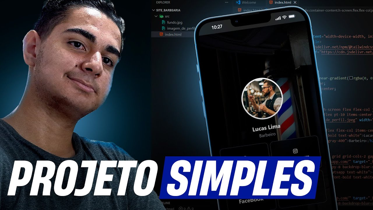 Projeto Simples para iniciante de Cartão de Visita