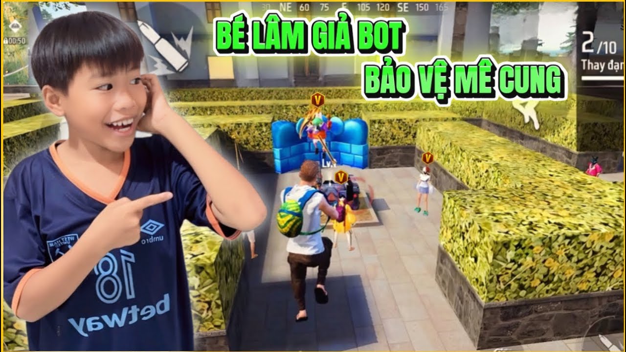 Thử Thách Giả Bot Bảo Vệ Mê Cung, Bé Lâm Bị Cả Map Săn Đuổi ???