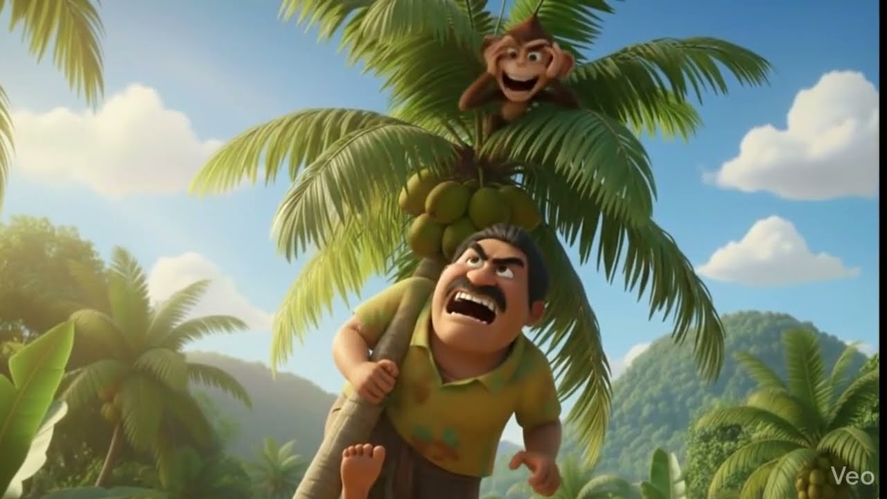 Monkey Trap Gone Wrong! 😂🥥 