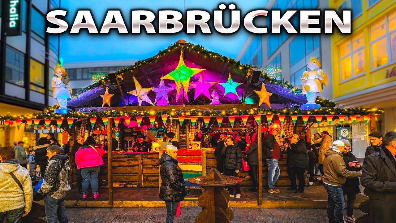 Как выглядит немецкие рождественские рынки в 2023 году?! 🎅🎄saarbrücken Walking Tour