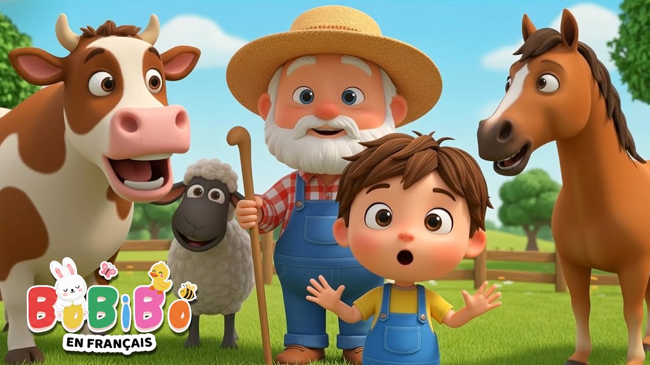 Les Plus Belles Comptines Old MacDonald Avait une Ferme 🐷🐮🐶| Chansons pour Bébé | BoBiBo en Français