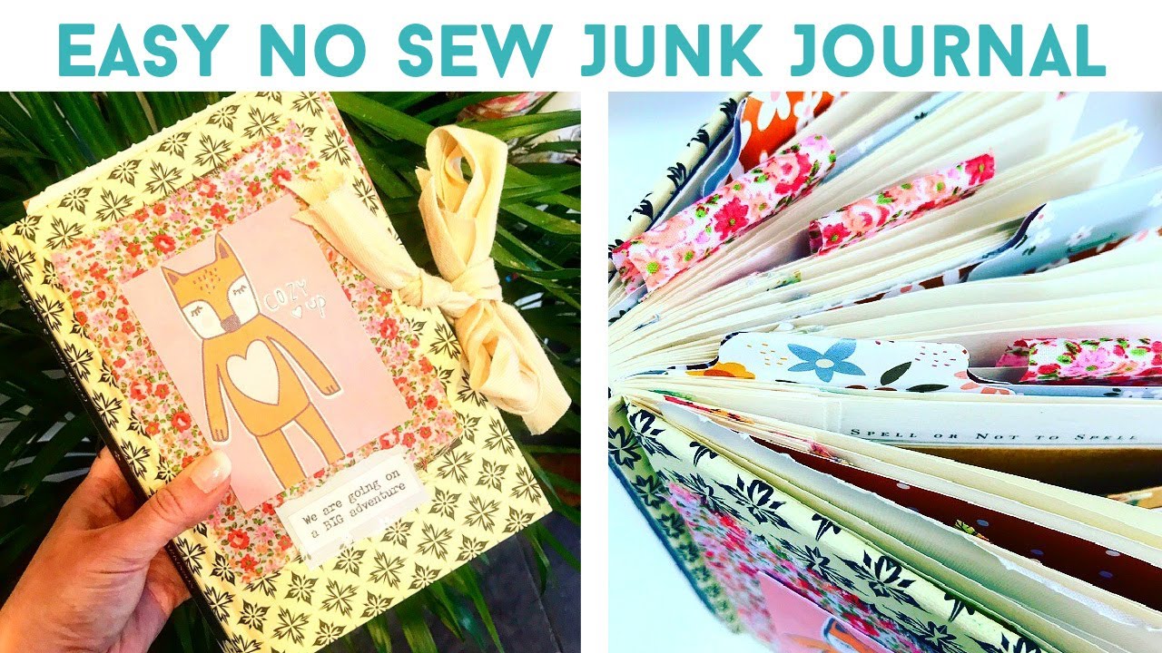 EASY NO SEW JUNK JOURNAL | Step By Step Tutorial | Using An Old Book