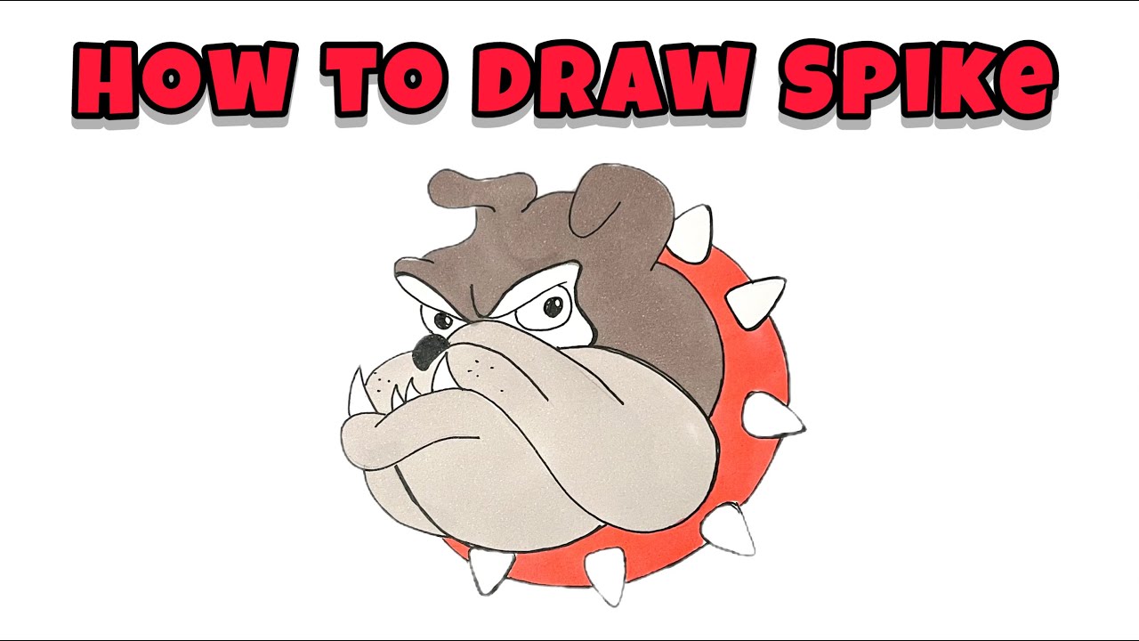 How to Draw English Bulldog Spike from Tom And Jerry Cartoon: Beginner-Friendly