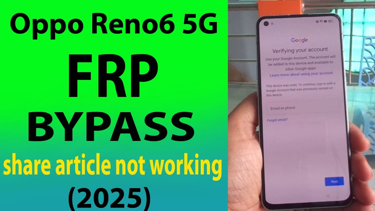 Oppo Reno6 5G frp bypass without pc 2025.