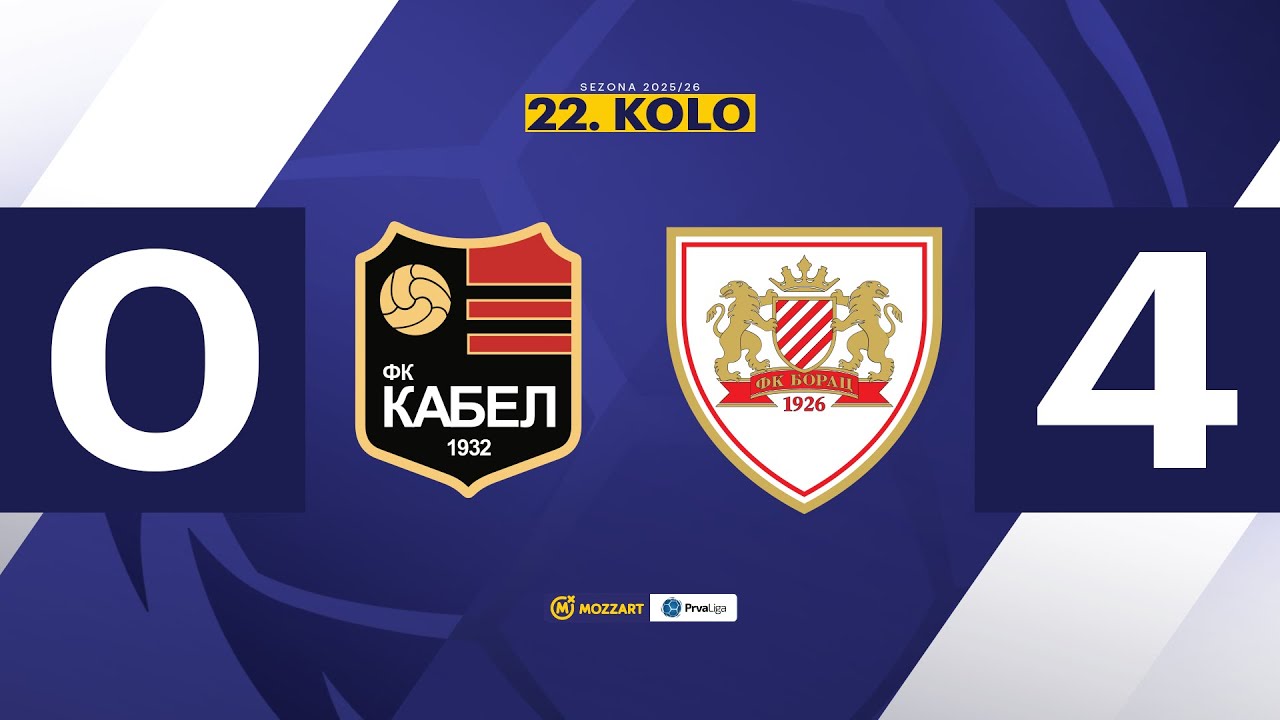 MBPLS 2025/26 - 22.Kolo: KABEL – BORAC 1926 0:4 (0:2)