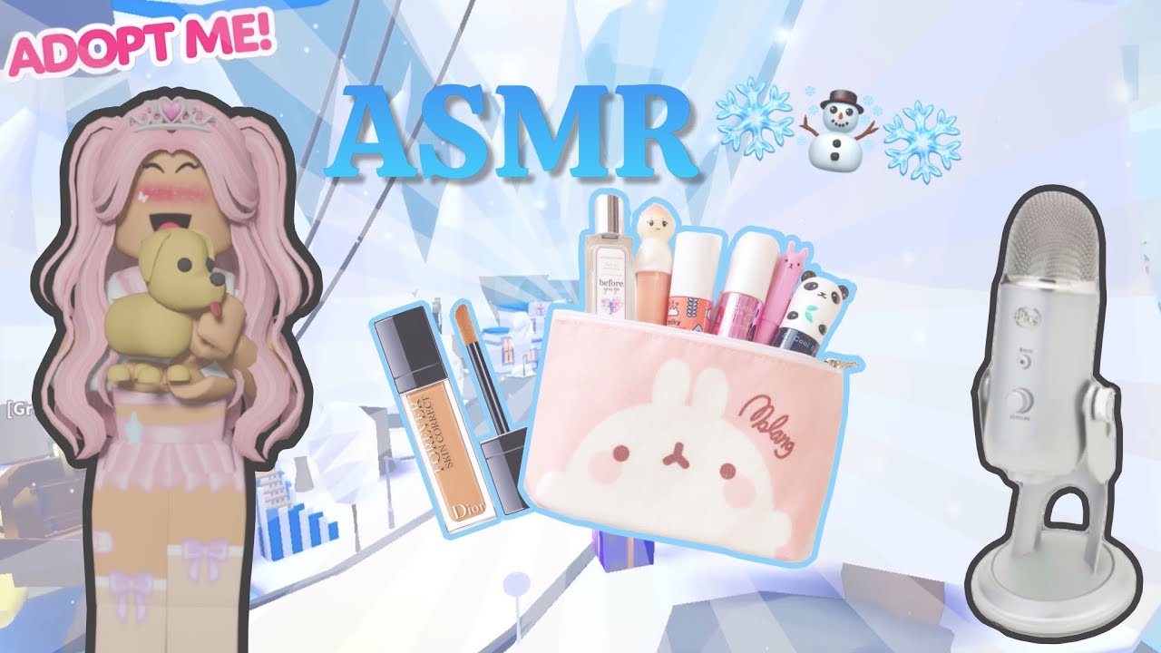 ASMR Playing Adopt me winter update *little to no talking, very tingly* MAKE UP SOUNDS