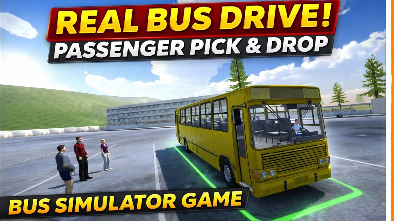 Bus Driving Simulator | Passenger Pick & Drop Gameplay