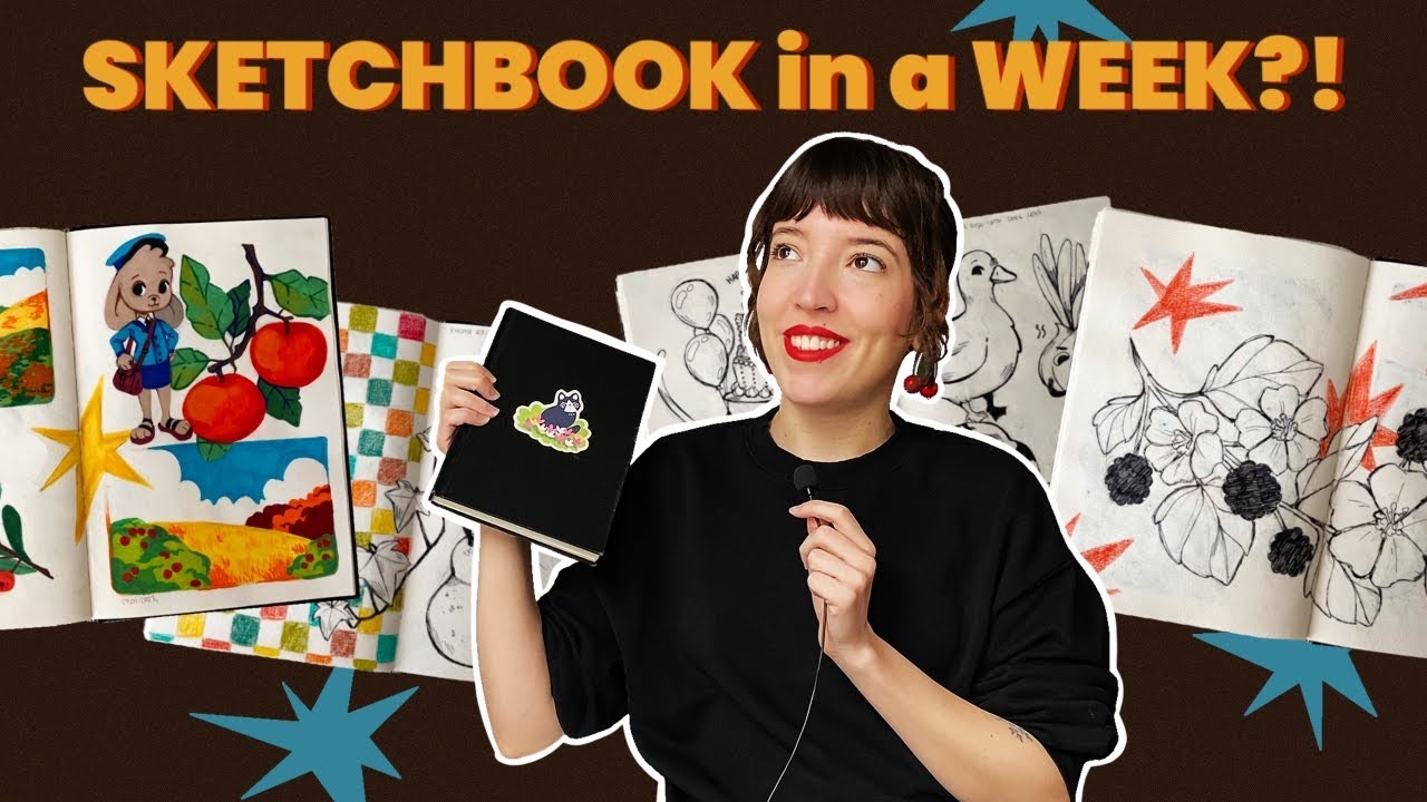 finishing up my old sketchbook for a weekly art challenge ✸ sketchbook in a week challenge