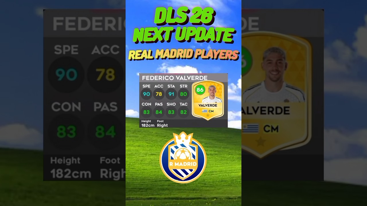 DLS 26 NEW UPDATE REAL MADRID PLAYERS RATING #football #dls25 #realmadrid