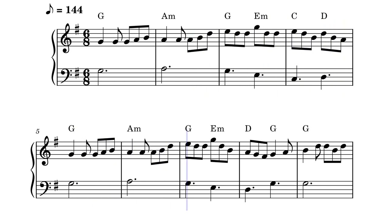 the Kesh Jig & Irish washerwoman (harp score) アイリッシュハープ