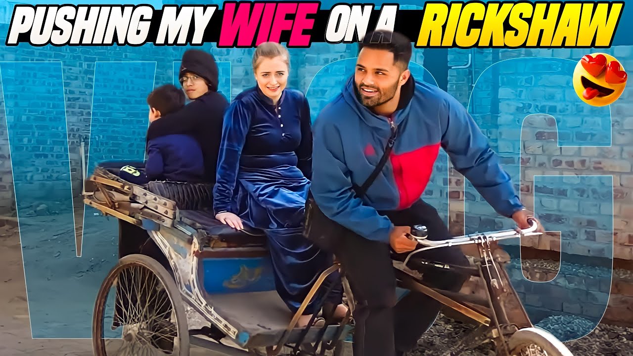 GIVING MY BRITISH WIFE & KIDS THEIR FIRST RICKSHAW RIDE! Pure Punjabi Pind Vlog *Village Vlog*