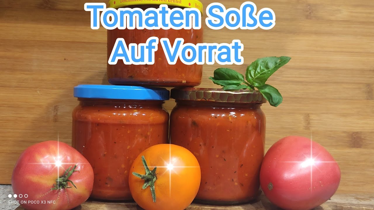 Tomaten Soße für Winter/Restliche Tomaten einkochen.