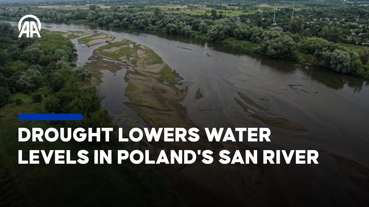Drought lowers water levels in Poland's San River