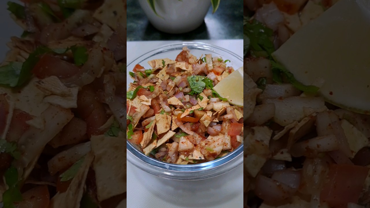 Roasted Papad Chaat Recipe 😋 #short #viral #viralrecipe #ytshort
