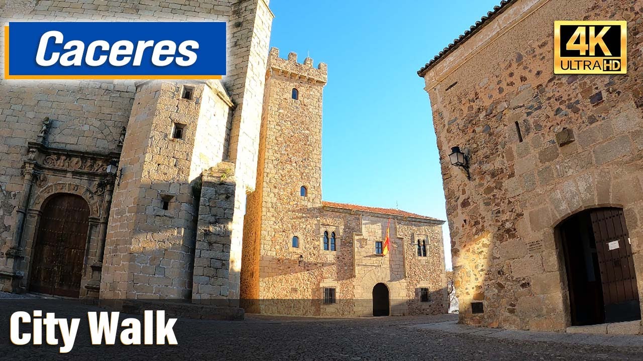 Caceres - most beautiful City in Spain?  (Extremadura) 4K