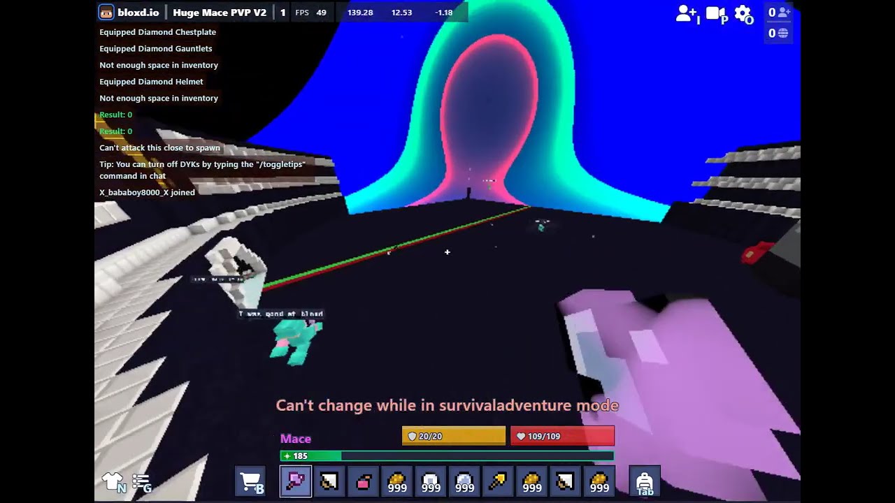 Bloxd.io Mace Ht2 Mace PvP V2 on bloxd.io