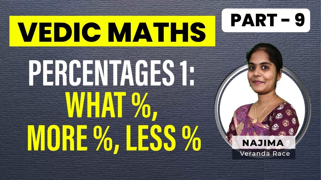 PERCENTAGES 1: WHAT %, MORE %, LESS % | Veranda Race