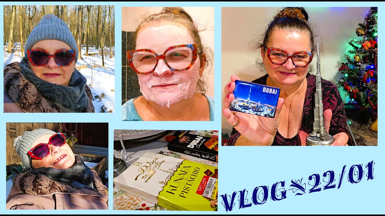 VLOG#22/01/26❄CZEKOLADA Z DUBAJU/ BURJ KHALIFA/KOREAŃSKA MASECZKA/SPACER ZE ZBYSZKIEM/ SŁONKO GRZEJE