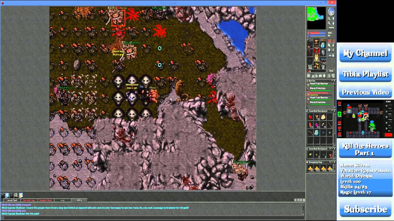 Let's Play Tibia: Silveus Oramond Mino death. (ENG)