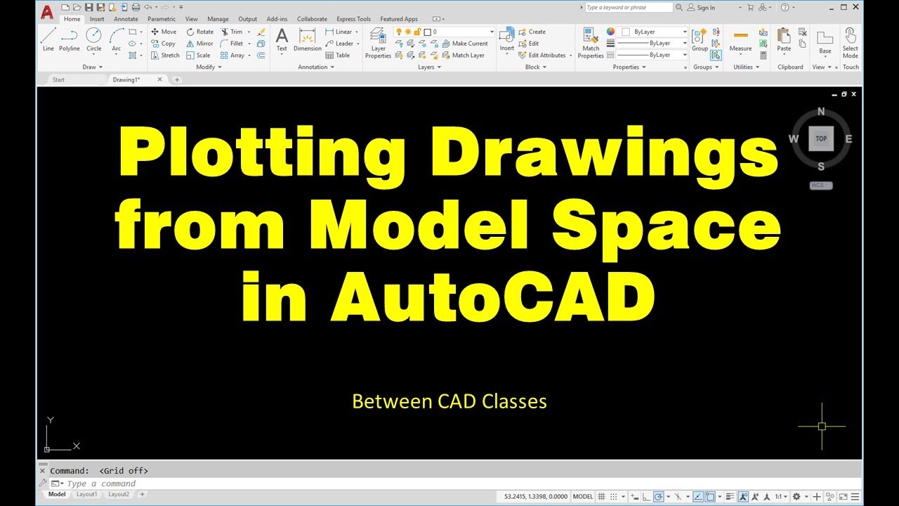 Печать чертежей из пространства модели в AutoCAD