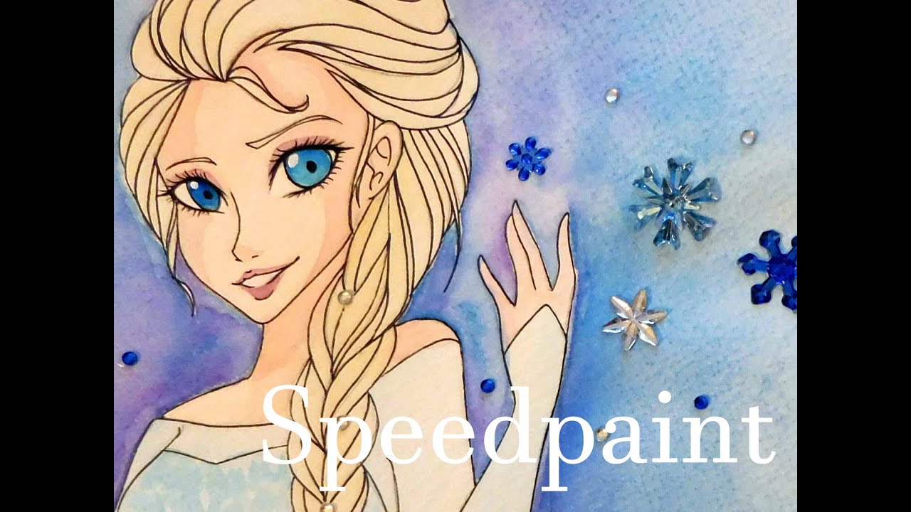 Winter Elsa - Watercolor Speedpaint ♡ iiKiui