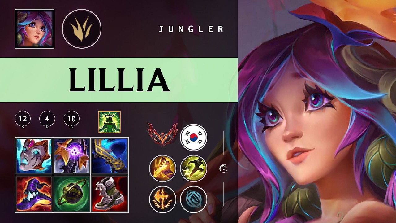 Lillia Jungle vs Wukong - KR Grandmaster Patch 26.04