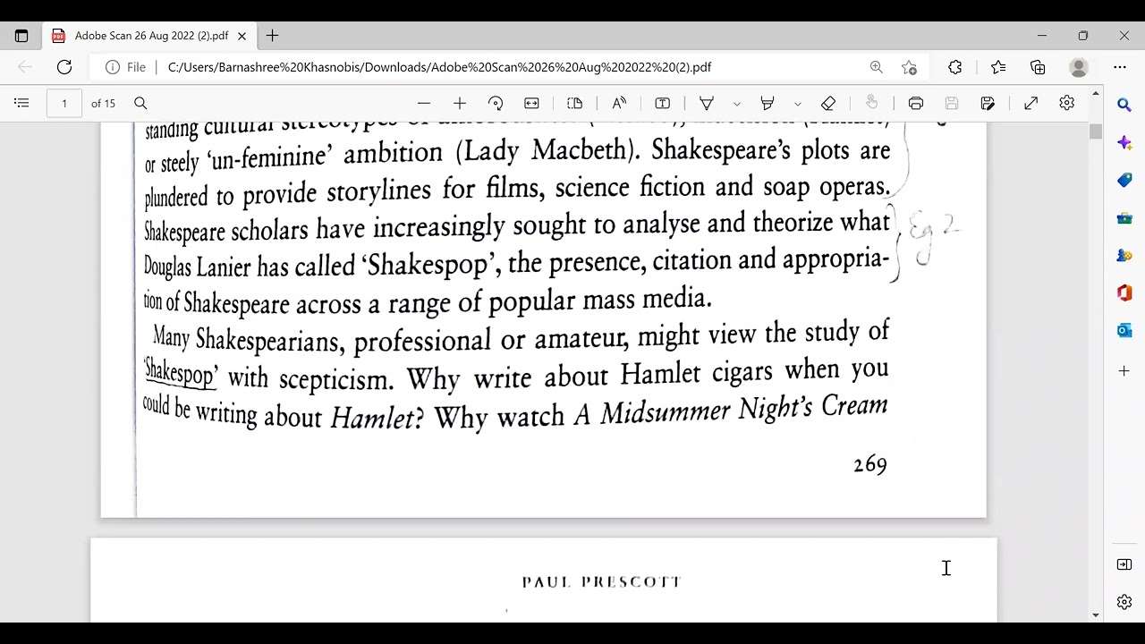 Shakespeare and Popular Culture by Paul Prescott_Discussion