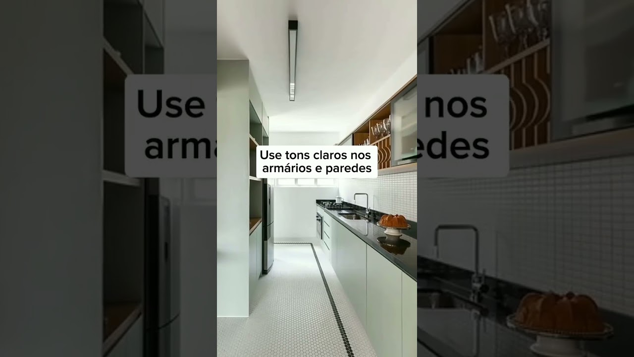 D&aacute; pra ter uma cozinha clean com bancada preta?                                &copy; @arquiteta.michelly