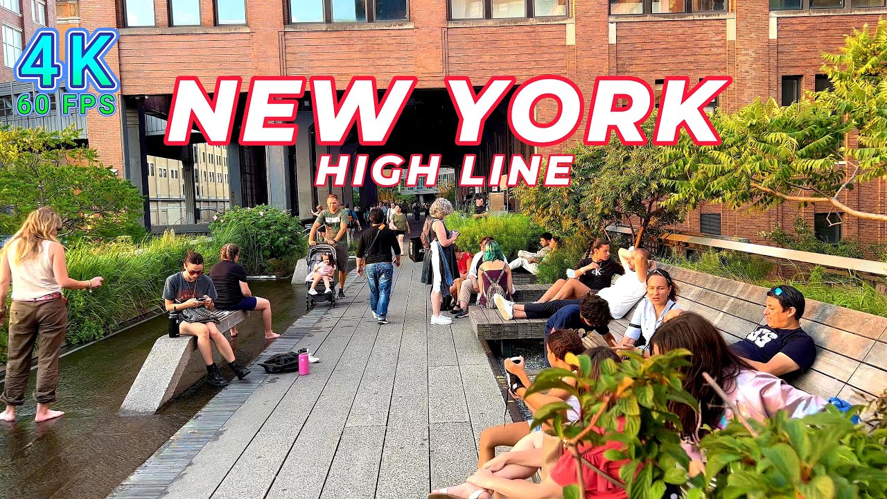 High Line Walk in New York 4K
