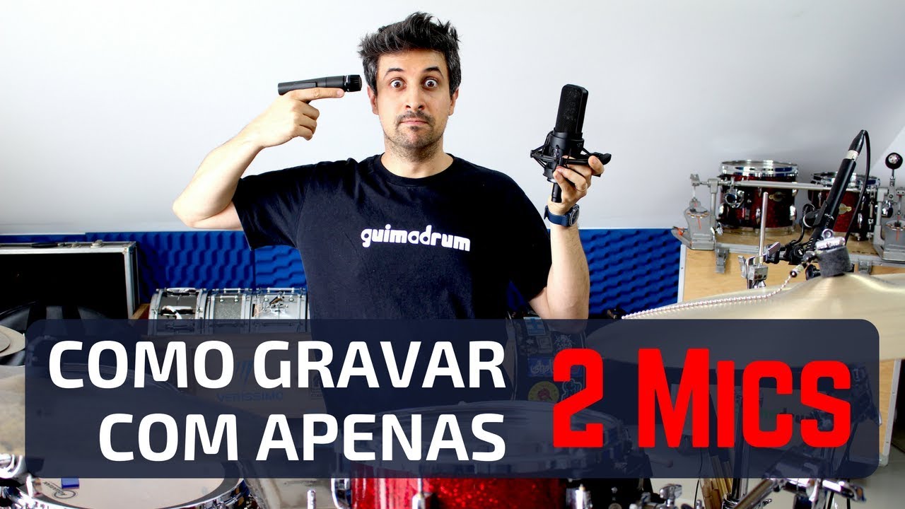Como Gravar DRUM COVERS com apenas 2 Microfones! - Guimadrum (Replay)