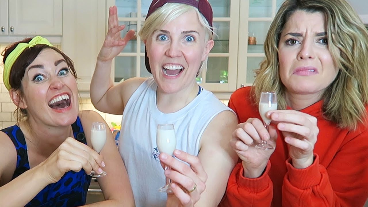 TASTE BUDS TASTE MYSTERY MILKS! (ft. Grace Helbig & Mamrie Hart)
