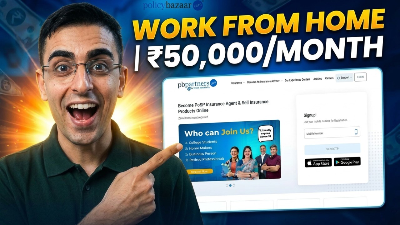 Policy Bazaar PB Partners  | Work From Home Jobs | 12th Pass | Apply Now