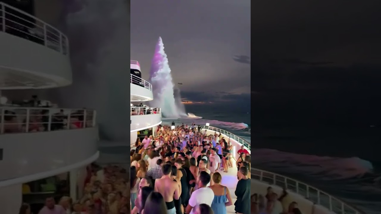 Monster Wave Smashes Miami Cruise Ship Deck! 🌊😱 | Real Footage