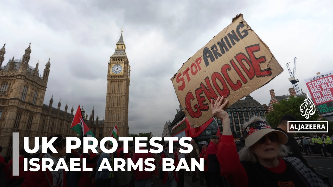 Pro-Palestine protesters in UK call for Israel arms embargo, sanctions